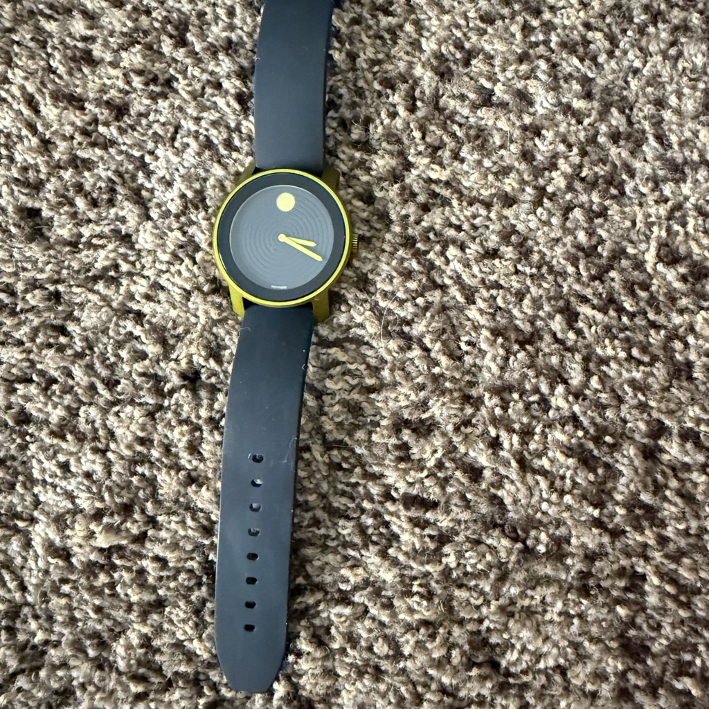 Movado Bold Black And Yellow Men's Watch